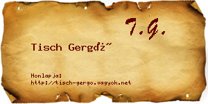 Tisch Gergő névjegykártya